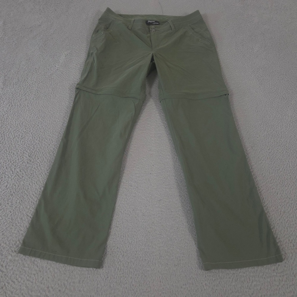 Marmot Pants Womens 12 Green Straight Convertible Hiking Zip Off Nylon Stretch